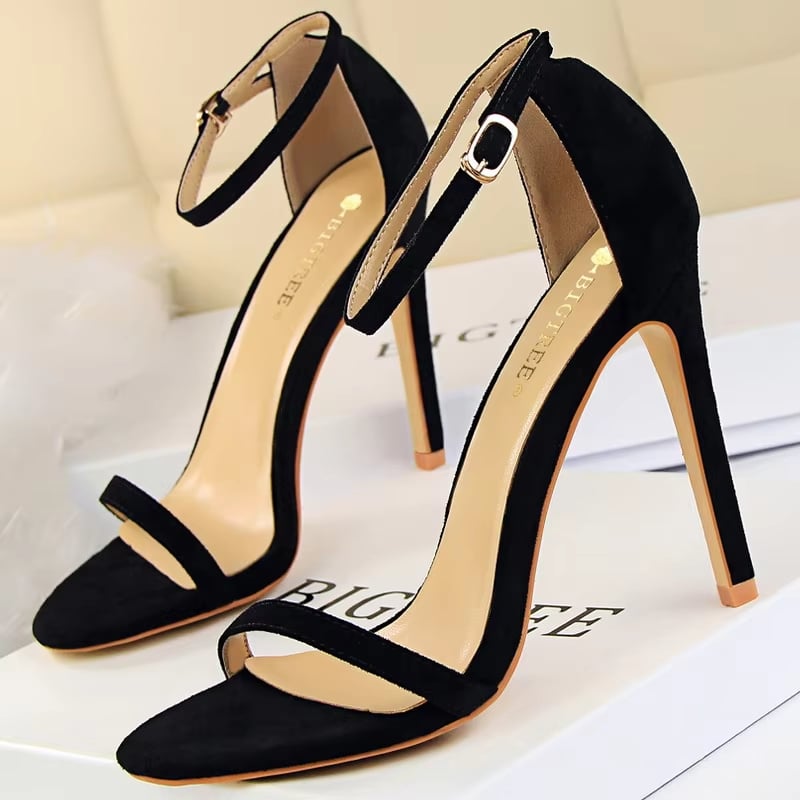 Summer Women Sandals Suede Hollow High Heels Stiletto Fashion Sandles Women Heels Ladies Shoes Women's Sandals