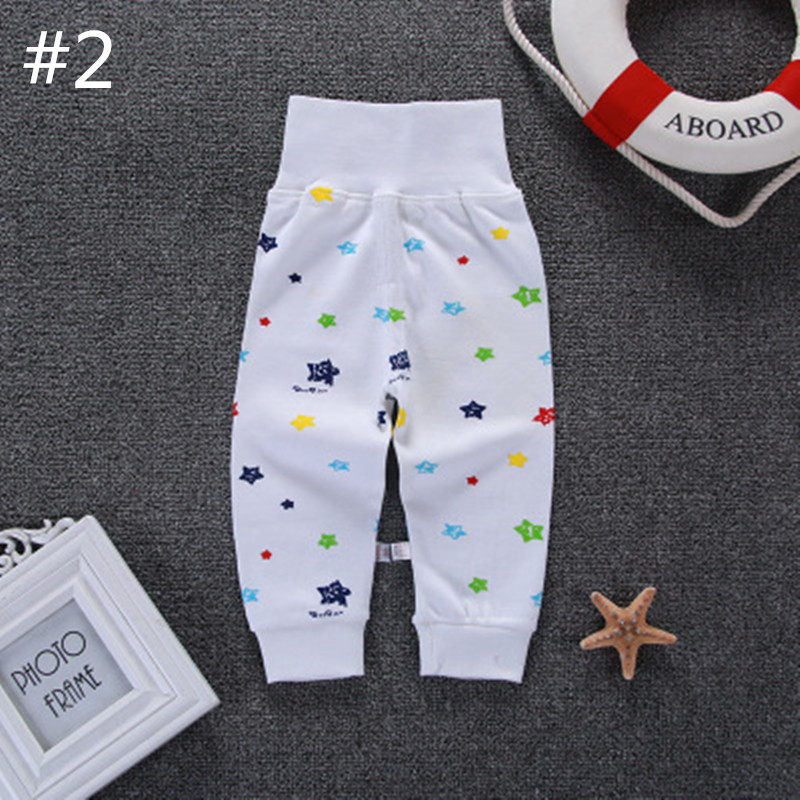Baby High Waist Pure Cotton Bottoming Protect The Belly Pants（Color randomised）