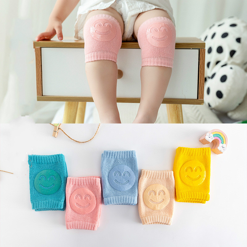 Fall Terry Toddler Crawling Baby Knee Socks Elbow Infants And Children Smile Knee Knee Knee