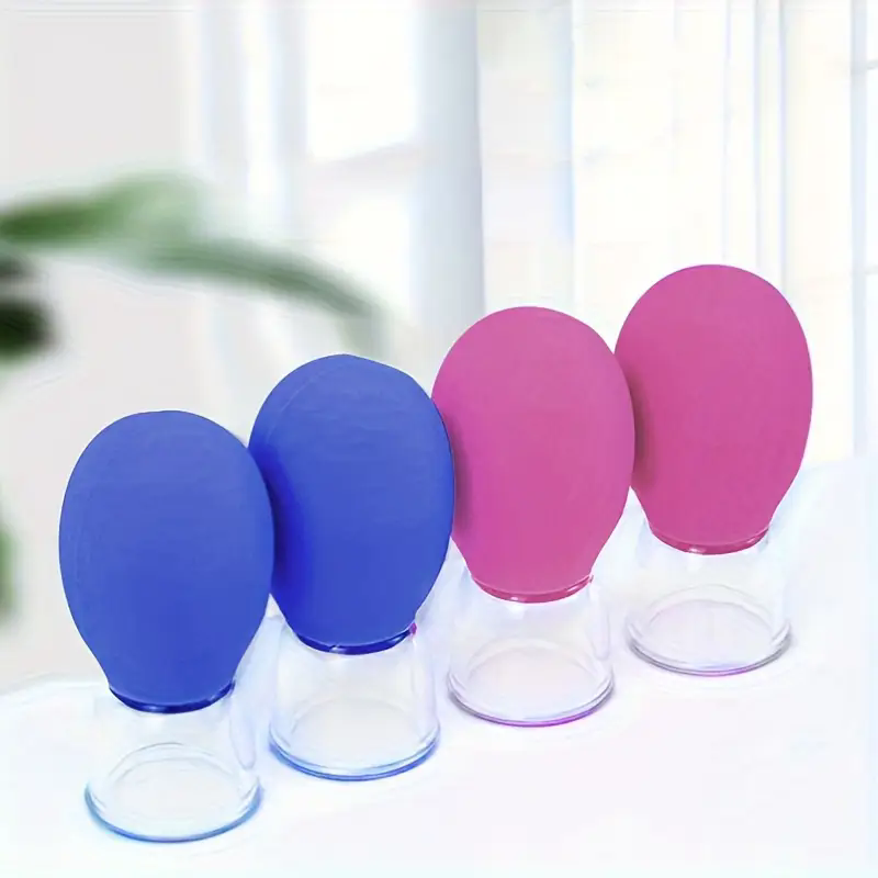 5PCS Mini Silicone Facial Massage Cup: Detachable Massage Tool for Face, Body, Eyes, Cheeks - No Alcohol, Battery-Free