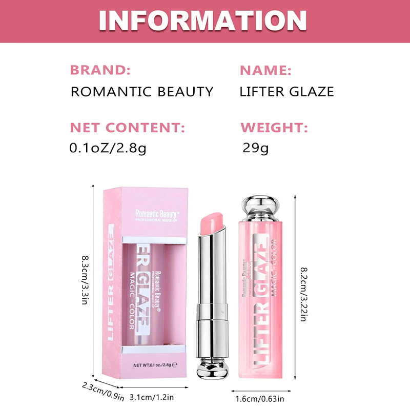 Color-Changing Lip Gloss - Hydrating & Non-Greasy Tinted Lip Oil, Mirror Shine & Plumping Effect, Moisturizing Reviving Lip Care
