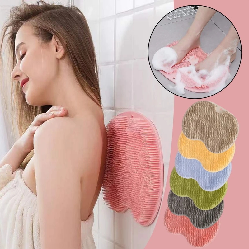 Lazy Person Rubbing Back Artifact Massage Bath Sucker Rubbing Back Bathroom Foot Rubbing Pad Silicone Rub Foot Pad