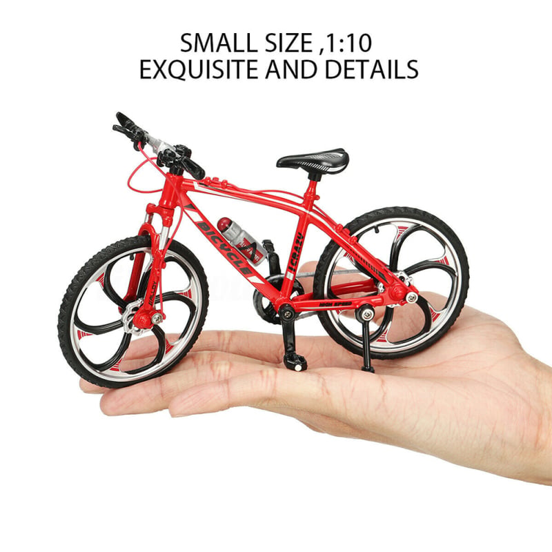 1:10 Diecast Bicycle Alloy Miniature Finger Racing Boys Bike Model Ornament Living Room Kids Gift Children Toy Office Crafts