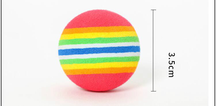Cat Toy Rainbow Ball Environmental Protection Sponge Does Not Fade Pet Vocal Toys Tooth Cleaning Toy Ball Cats And Dogs