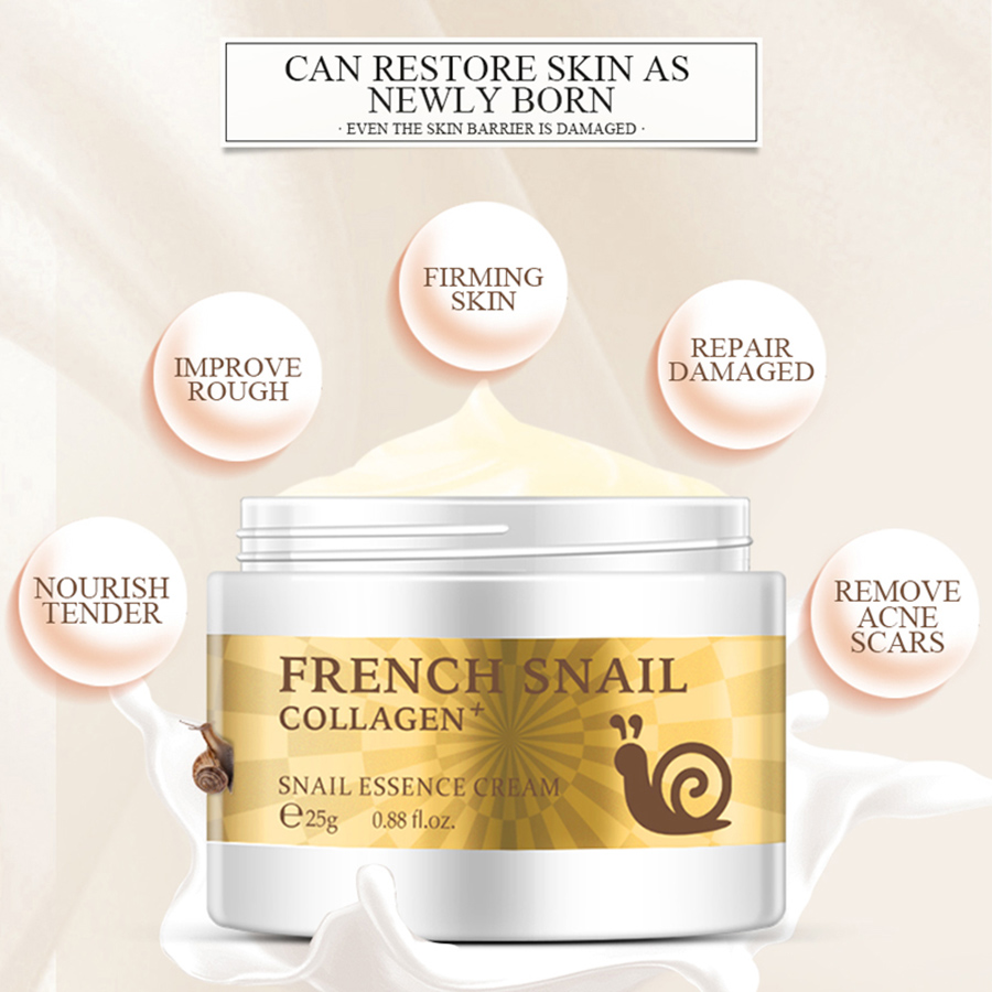 LAIKOU Brand Snail Face Cream Acne Scar Removal cream For Face Skin Care Whitening Cream Snail Stretch Marks Nourishing For Face