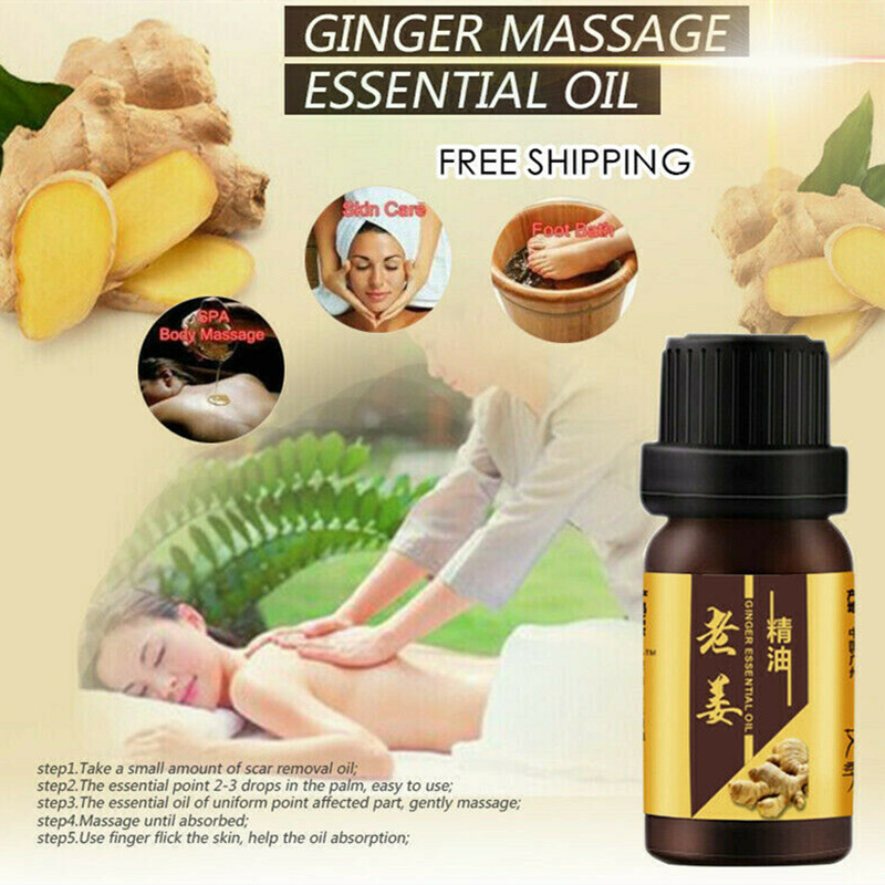 Miracle Ginger Oil Strong Effect Anti-Cellulite Essential Body Wrap Fat Slimming Weight Loss Essential oil 10ml