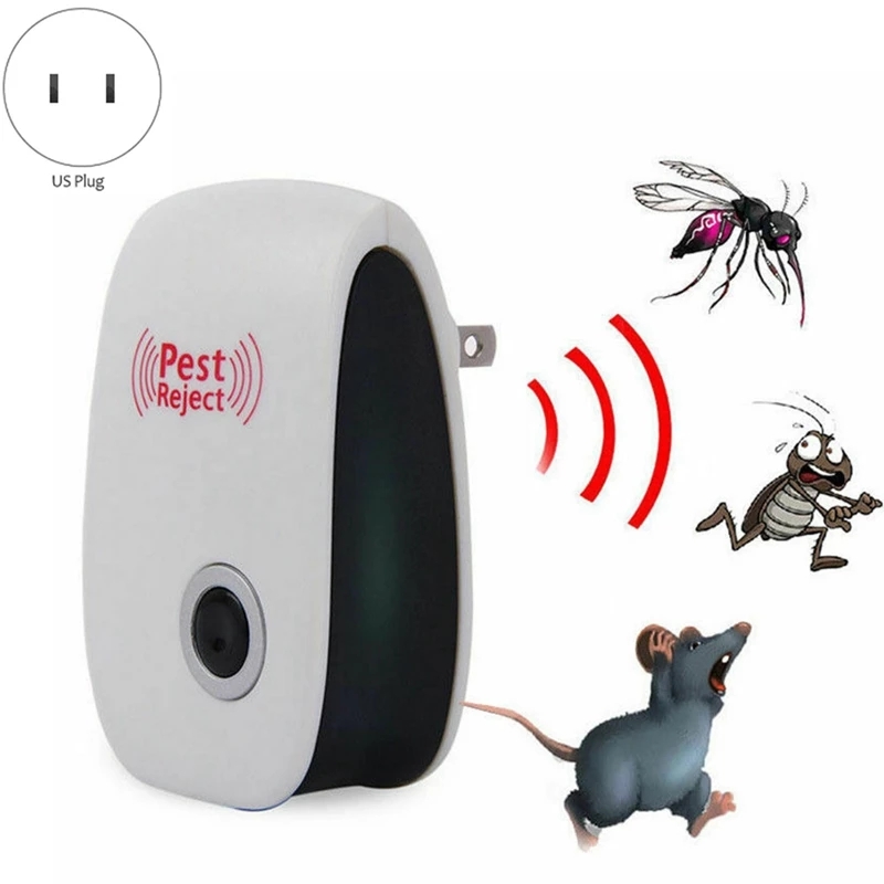 Electric Ultrasonic Pest Repeller Anti Mosquito Rodent Control Bug Cockroach Insect Repellent