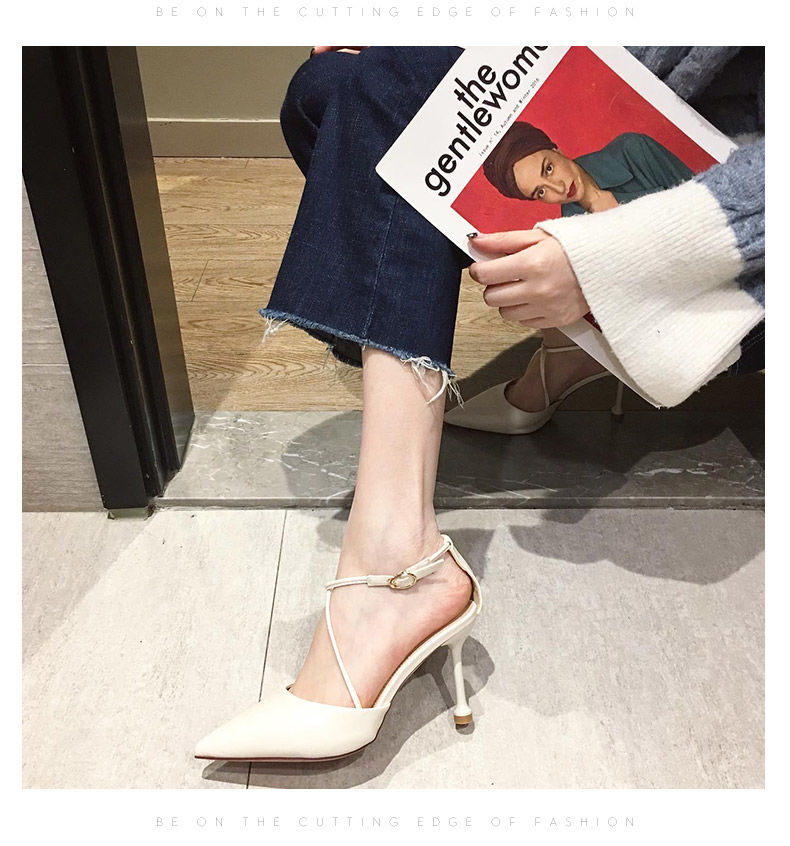 new Women Heeled Sandals Bandage Rhinestone Ankle Strap Pumps Super High Heels Square Heels dress Lady Shoes plus size 34-43 &21