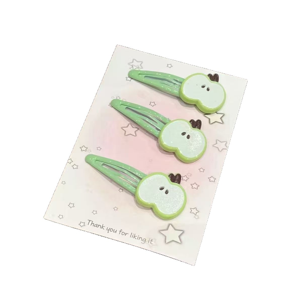 1pcs Cute Apple Hair Clip Star Duckbill Clip Sweet Girl Hair Pin Bangs Side Clip Woman Headwear Barrette Hair Accessories
