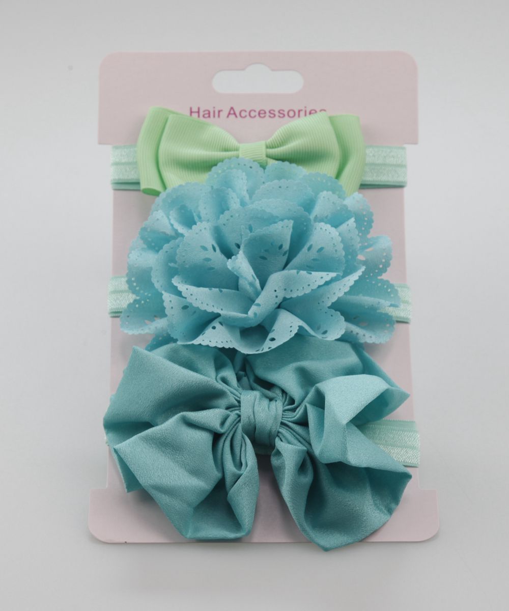 3Pcs Baby Elastic Flower Headband Rubber