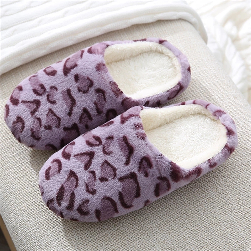 Winter Home Slippers Women Cotton Shoes Soft Plush Indoor Slippers Shoes For Women Men Couple Warm Fur Slippers Big Size