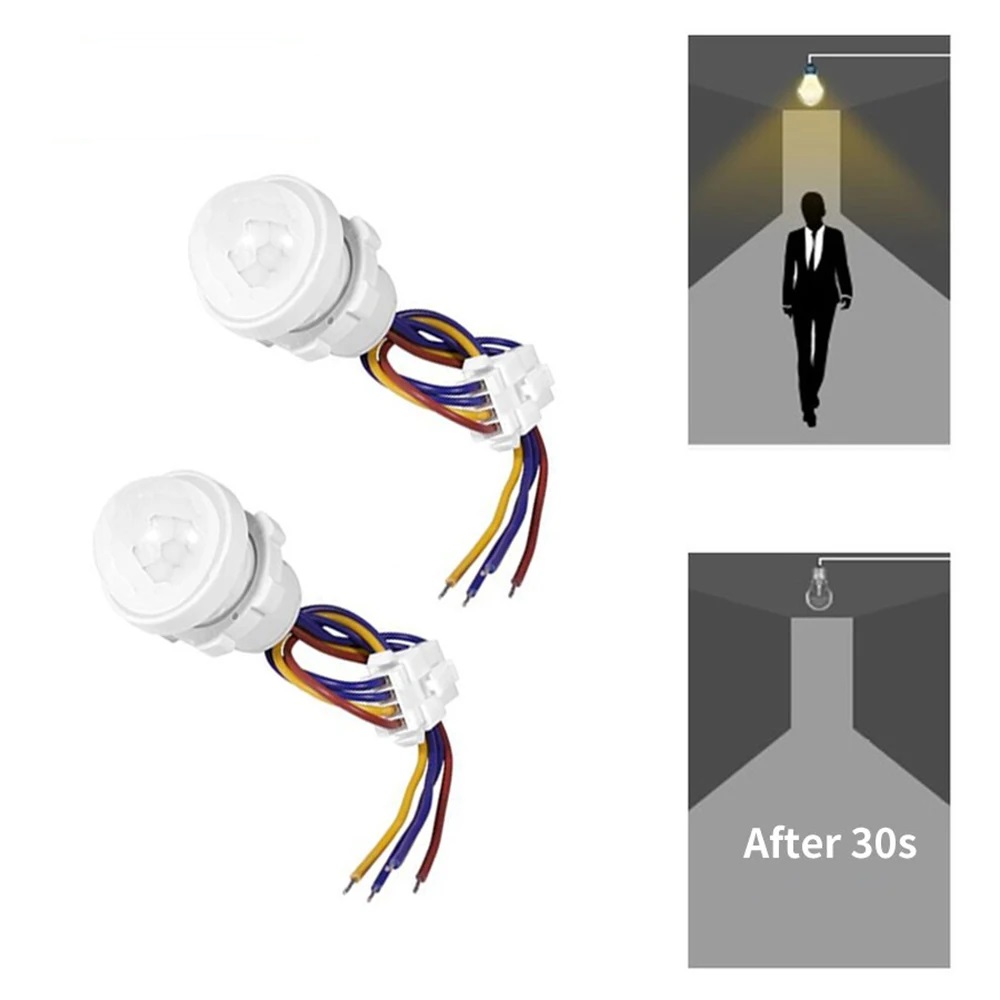 1pc AC 220V 110V LED PIR Infrared Detector IR Infrared Motion Sensor Switch Adjustable Time Delay Switch