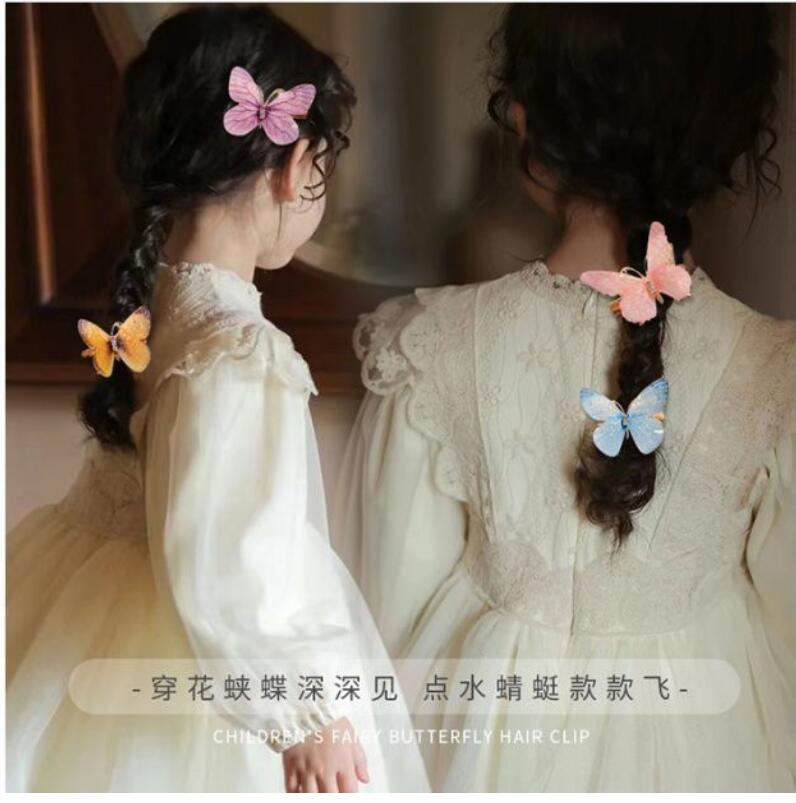 6Pcs/Set Colorful Butterfly Hairpins Girl Hair Clips Barrettes Women Sweet Hair Ornament Headwear Fashion Hair Accessories