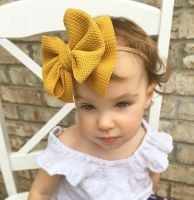 spring and summer bow hair band baby baby hair band headband double bow nylon hair band