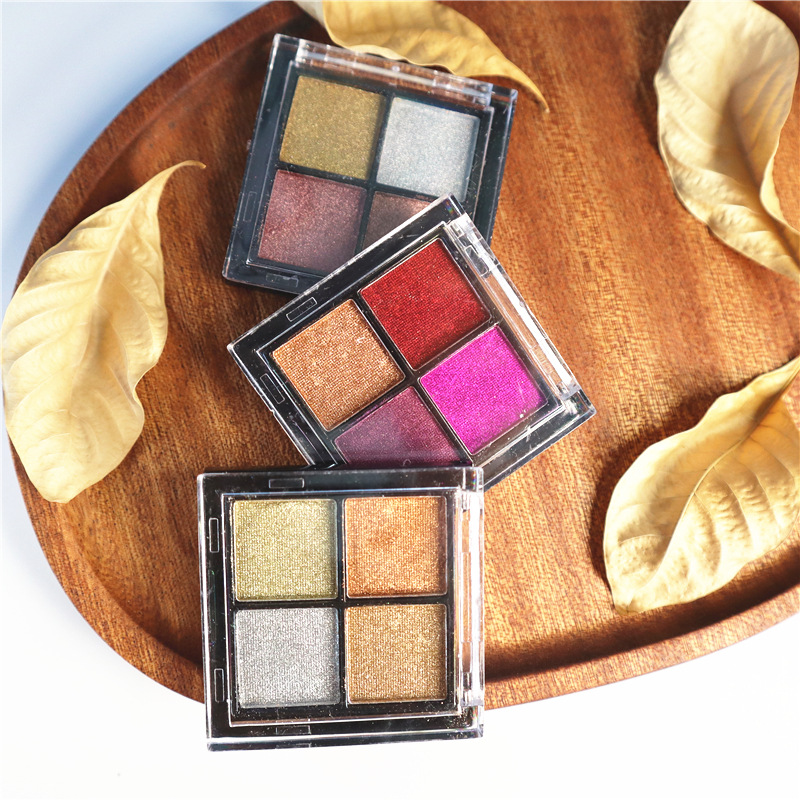 1Box 4 Colors Palette Mirror Effect/Aurora Nails Chrome Solid Nail Powder Chrome Powder For Nail Art Glitter Powder Set