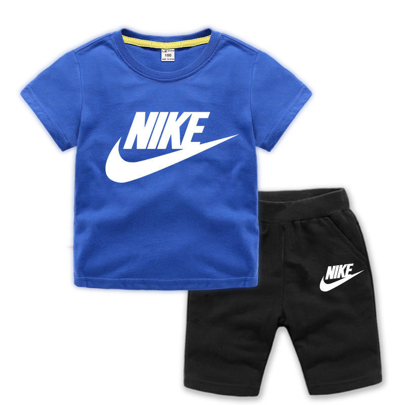 D-baby 2Pcs 0-12y Boys Clothes Set Cartoon T-shirt and Shorts Cotton Kids Summer Wear Kids Suits