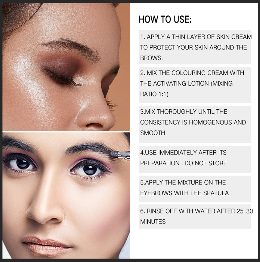 Lash & Eyebrow Tint Dye Kit Lasting 8 Weeks for Professional Eyebrow or Lash Tinting