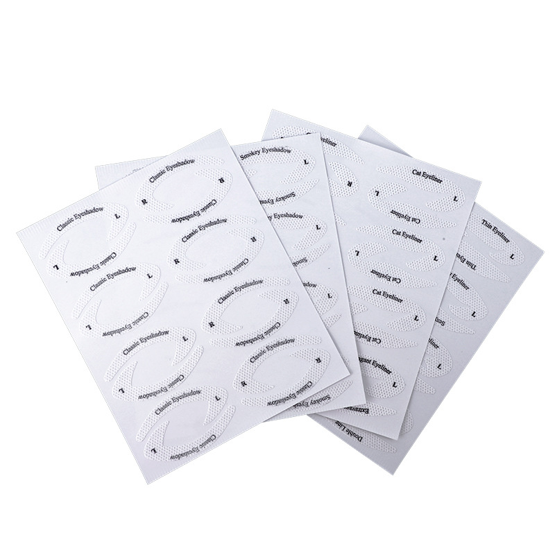4 Sheets Eye Makeup Stencils Eyeliner Template Shaping Tools Eyebrows Eye Shadow Makeup Template Tool Styling Drawing Guide &