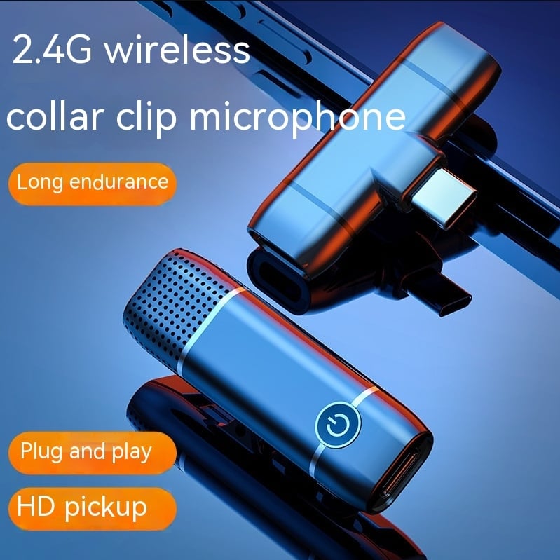 Wireless Lavalier Microphone Wireless Lavalier Microphone Phone Microphone Recording Integrated