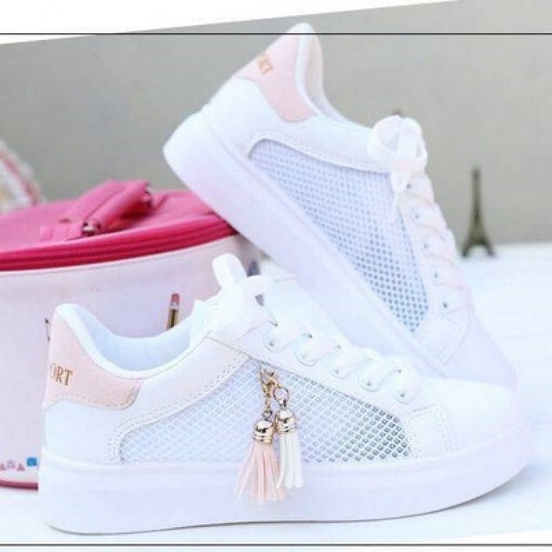 Mesh white shoes women summer breathable hollow shoes students all-match casual shoes sports shoes flat shoes