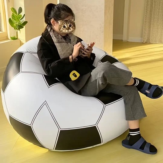 Inflatable football sofa
