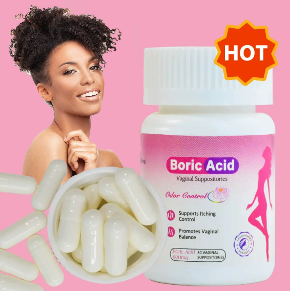 30PCS/BOTTLE Yoni Pops Boric Acid Vaginal Suppository Vagina Care Cupsules