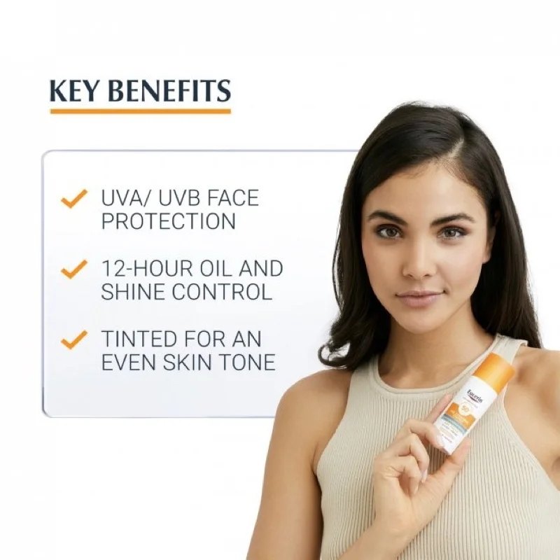 Eucerin Refreshing Oil Control Facial Sunscreen 50ml Sensitive Skin UV Protection SPF50+ Waterproof Whitening Sunscreen Cream