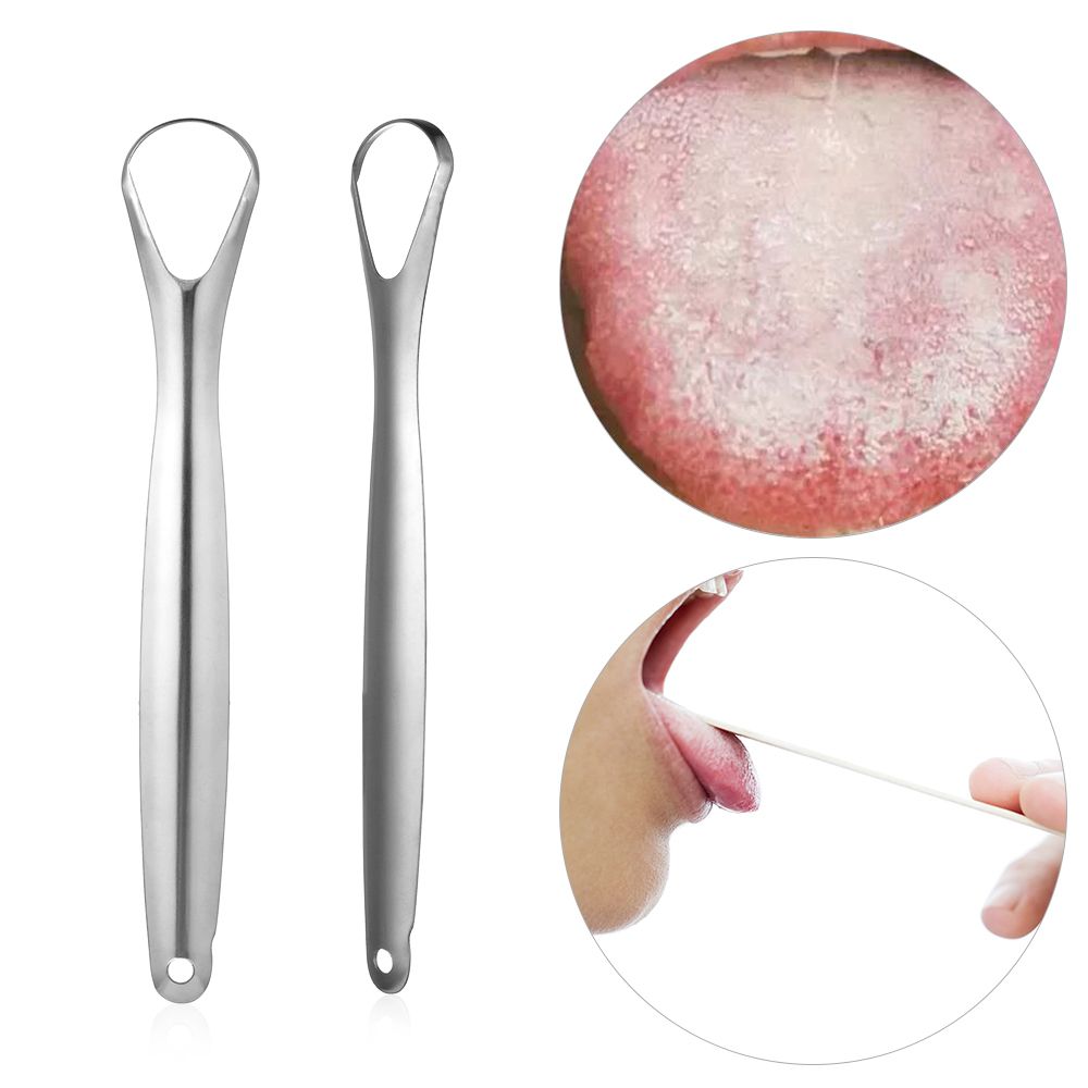 Useful Tongue Scraper Stainless Steel Oral Tongue Cleaner Medical Mouth Brush Reusable Fresh Breath Maker &