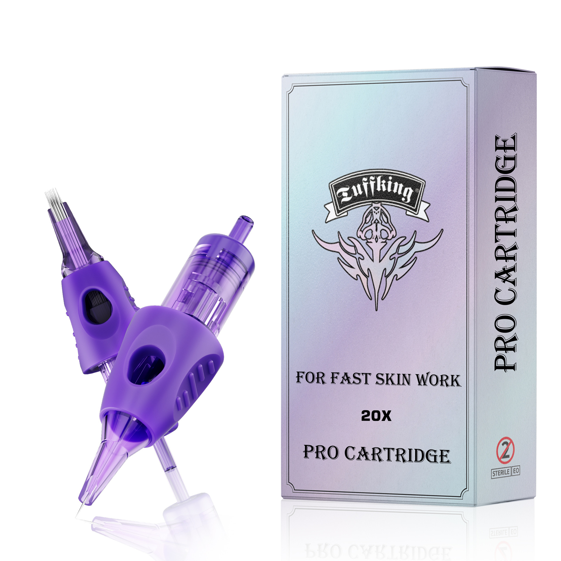 Tattoo integrated needle, purple wrapped glue needle, closed mouth round needle, cutting thread, spraying mist arc, tattoo needl