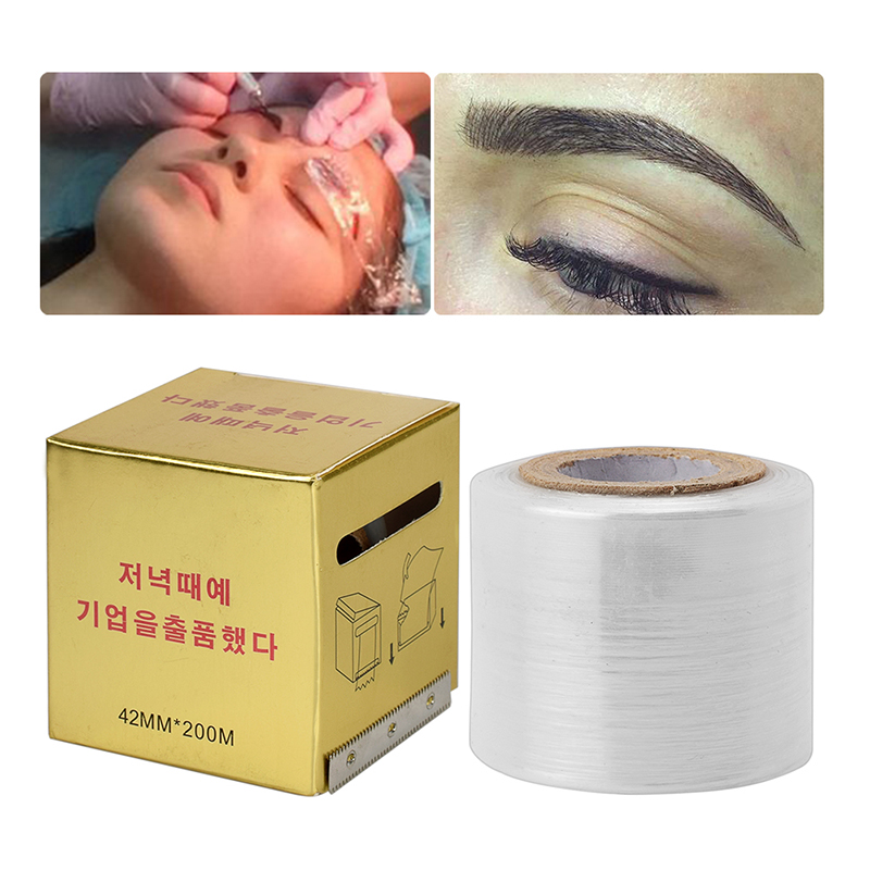 1 Roll Microblading Tattoo Clear Plastic Wrap Preservative Film for Permanent Makeup Tattoo Eyebrow Tattoo Accessories