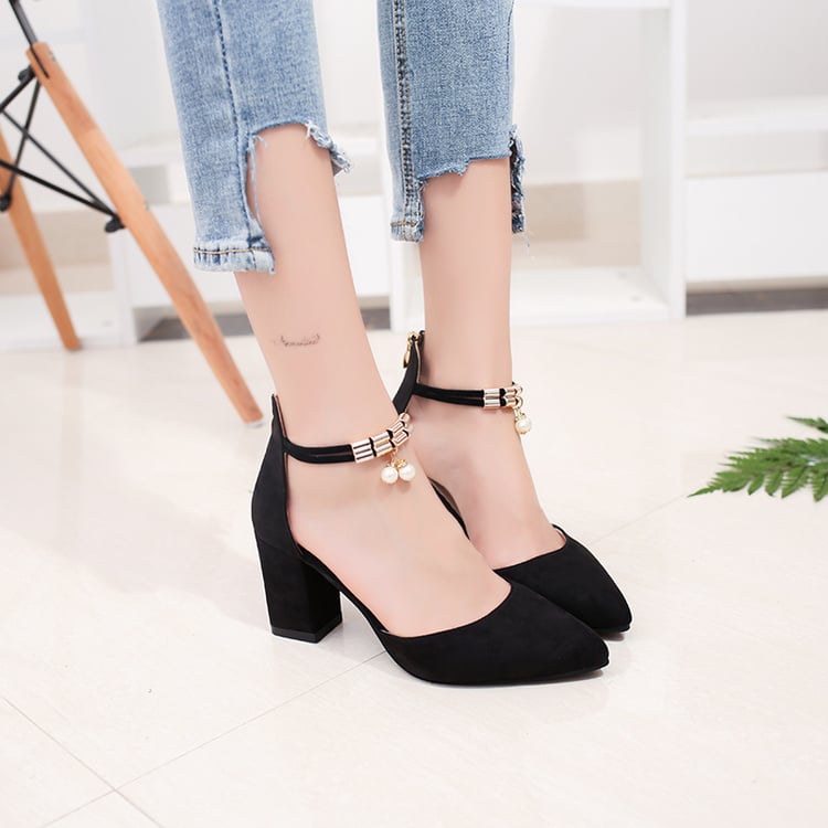 Ladies Sandals Shoes Women L Luxury Sandals Ankle Mid Heel Block Party Open Toe Square Shoes Zapatos De Mujer