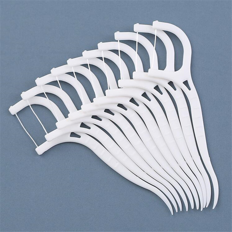 100Pcs Dental Floss Flosser Picks Toothpicks Teeth Stick Tooth Cleaning Interdental Brush Dental Floss Pick Oral Hygiene Care