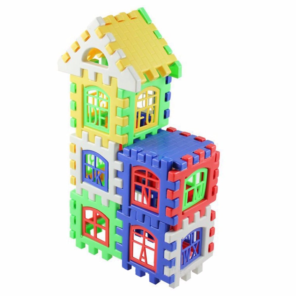 24 /Set Baby Kids House Building Blocks Educational Learning Construction Developmental Toy Set Brain Game Toy