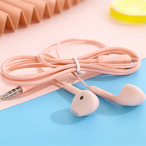 Macaron Color Wired Mobile Phone Headset In-ear Universal Music Headset