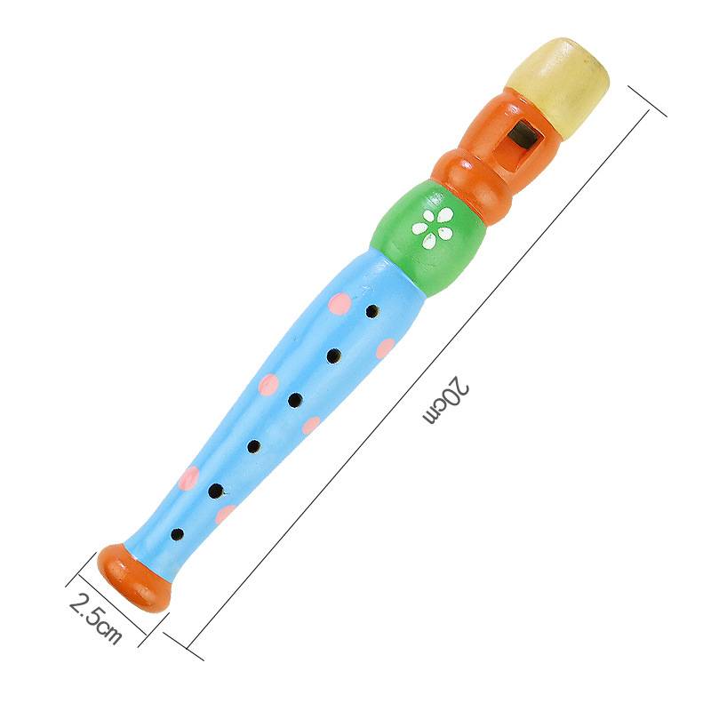 Wooden flute children's toys wooden piccolo baby music early education development learning wind instruments