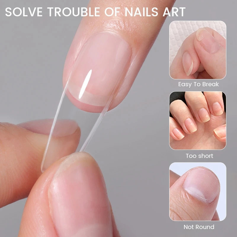 550Pcs/Box Fake Nail Tips Press on False Nails Transparent Full Coverage Ballet Full Sticker For Nails Art Tools Manicures
