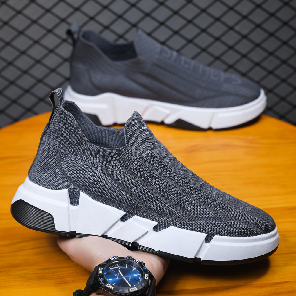 Men's shoes Spring outdoor sports casual men's shoes High elastic flying weave large size men's versatile shoes