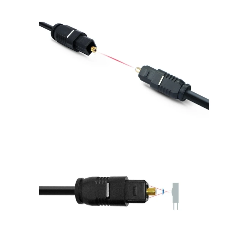 For Toslink Gold-Plated Digital Optical Audio Cable 1m SPDIF MD DVD Gold-Plated Cable