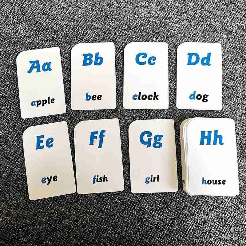Montessori Children English Learning Flash Cards Children Cognitive Early Word Toy English Cards Learning Memory Toy Educat