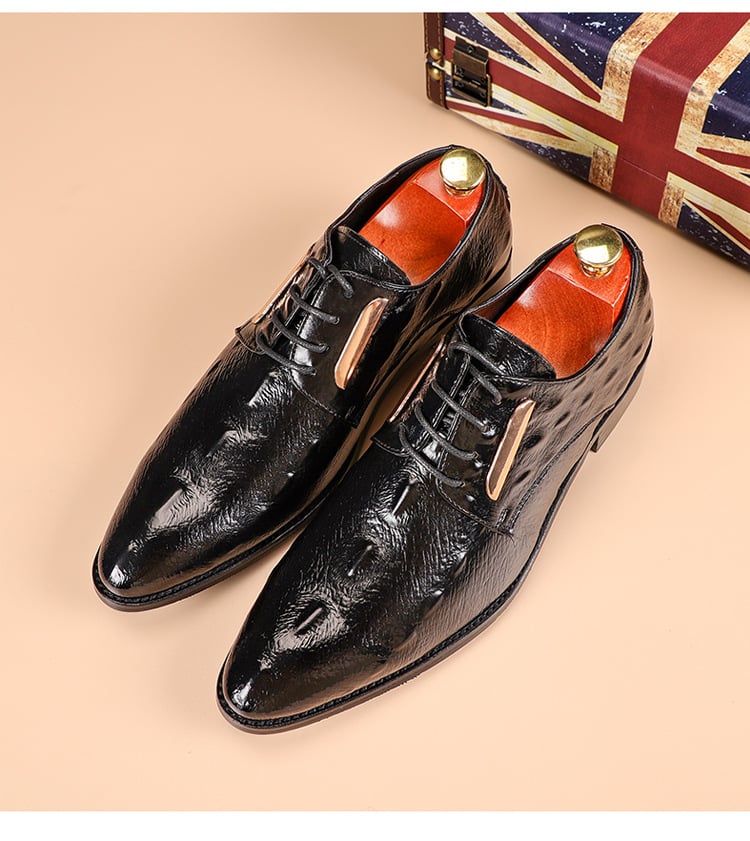 Men's Classic British Business Leather Shoes Mens Lace-Up Pointed Toe Dress Office Flats Men Wedding Party Oxfords EU Size 37-48