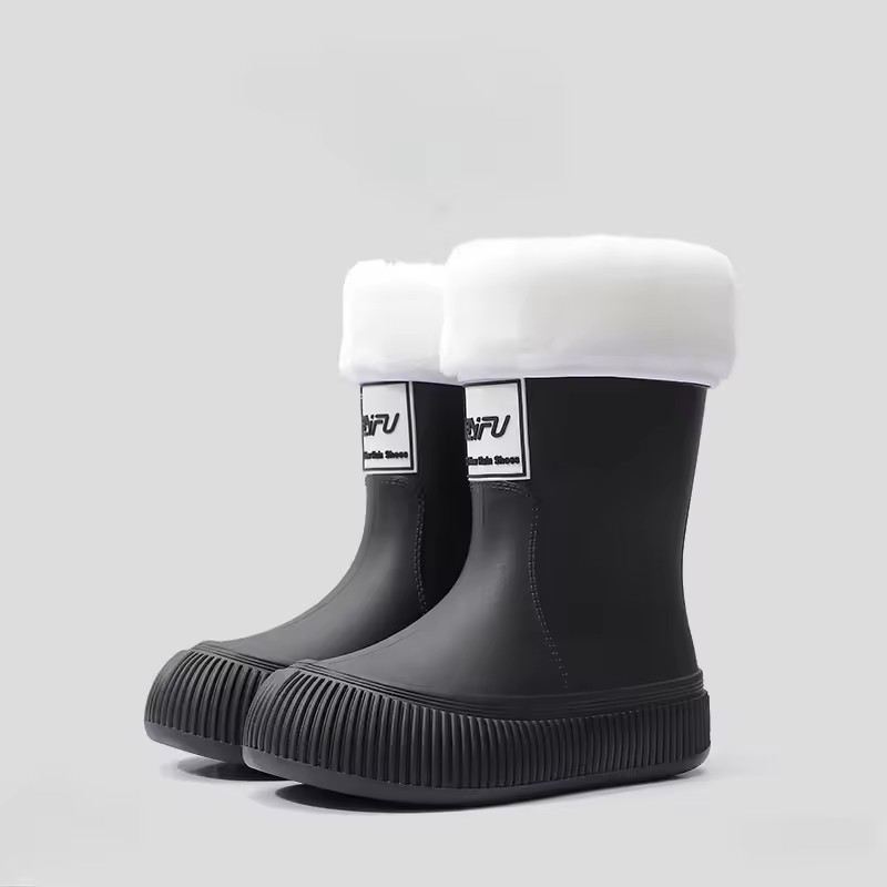 New Warm and Rain Boots, n-on-slip, Lightweight, Waterproof, Soft and Wear-resistant Rain Boots, Fashion Waterproof Shoes