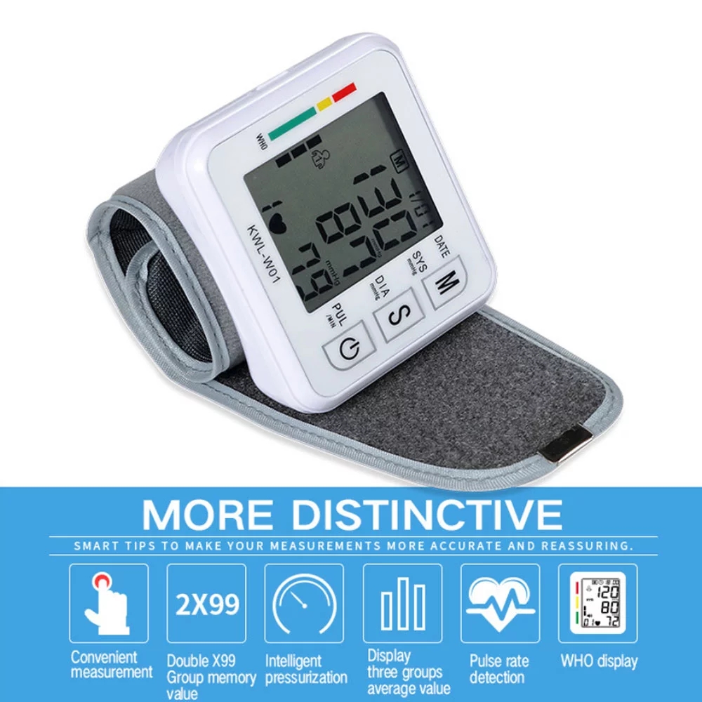 New home automatic smart wrist type electronic blood pressure monitor without voice blood pressure meter