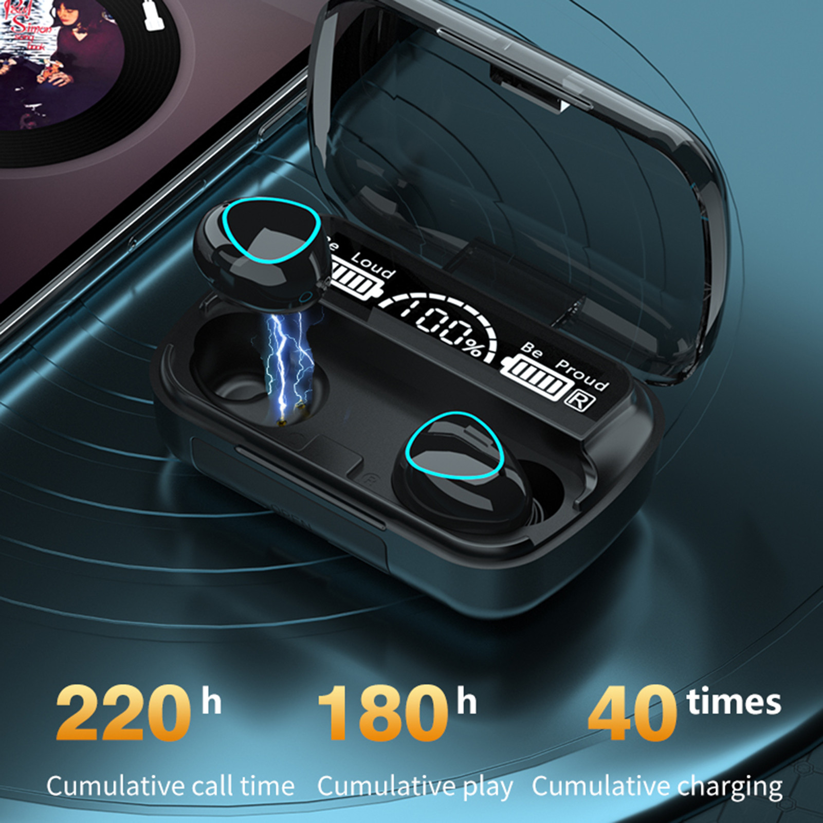 2023 NewUprade Bluetooth Earphones Wireless Earphones TWS Waterproof Earbuds Earpods With Charging Box Power Bank For All Phones