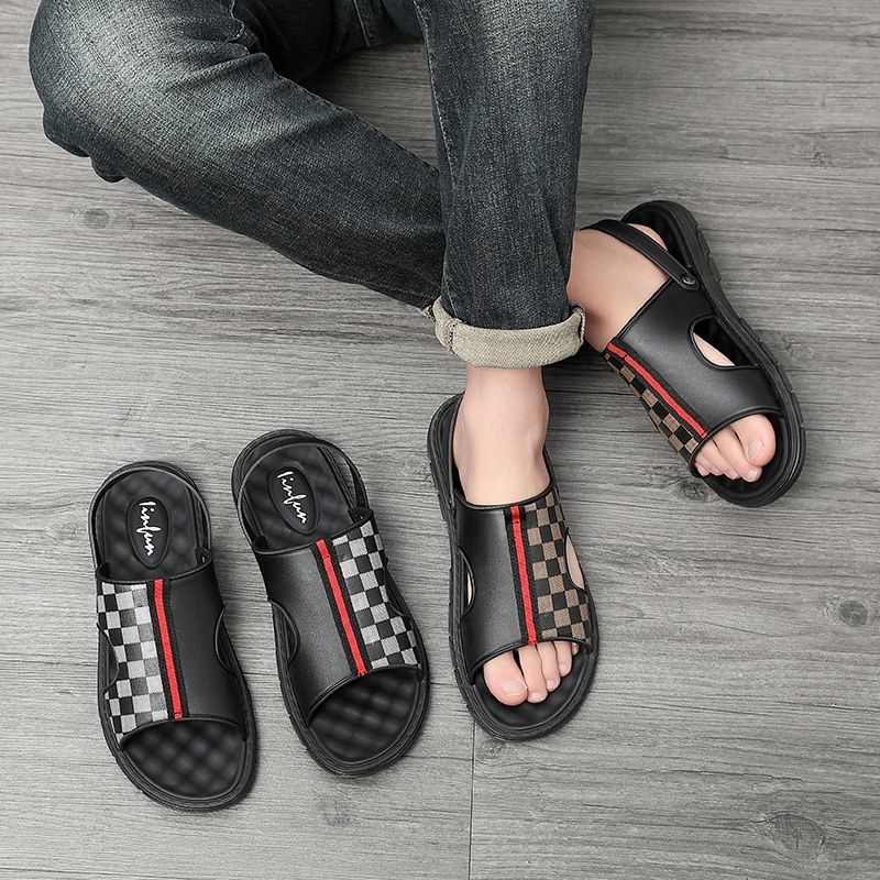 New Mens Sandals Summer Comfortable Breathable Beach Casual Convertible Slippers with Thick Sole Arch Support
