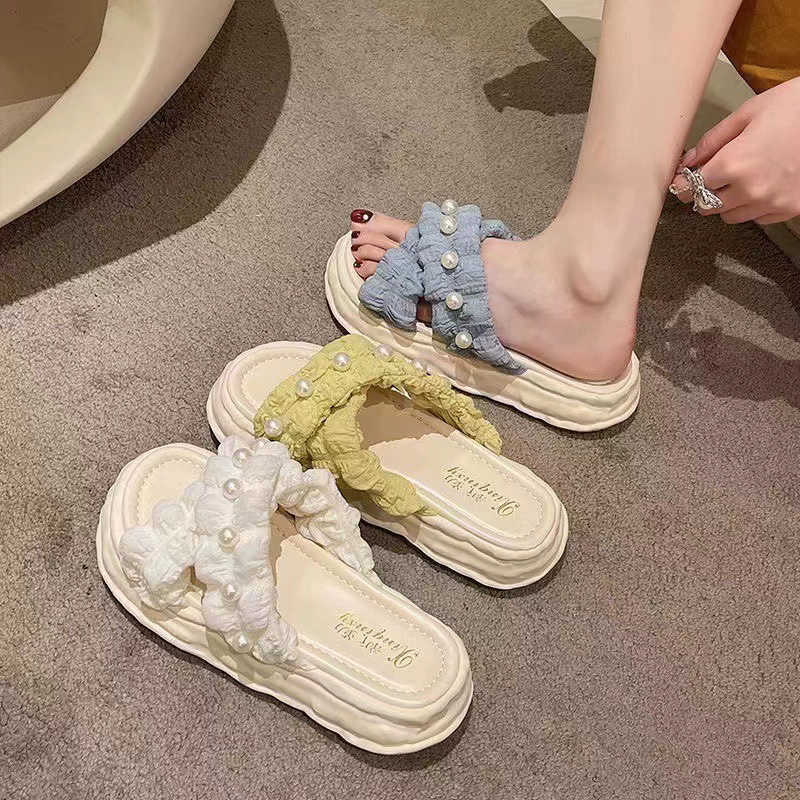 Women's 2025 Summer Platform Sandals - Thick Sole Beach Slides, Fashion Dissolve-Heel Slippers for Vacation & Outdoor Wear