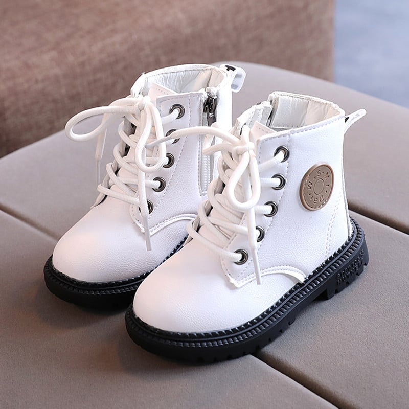 new children's shoes boots short leather boots British fashion children's casual Martin boots