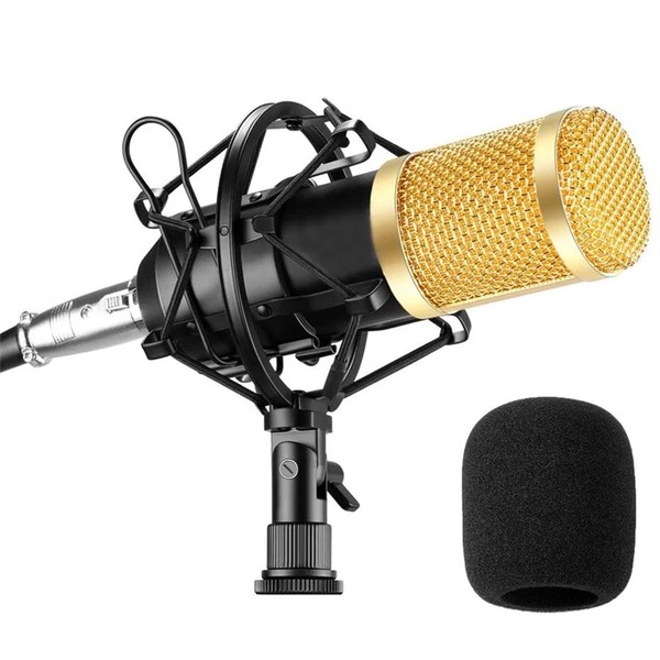 Condenser Microphone Studio Sound 3.5mm Wired Vocal Recording Microphone Broadcast And Studio Shock Mount Radio Microphones