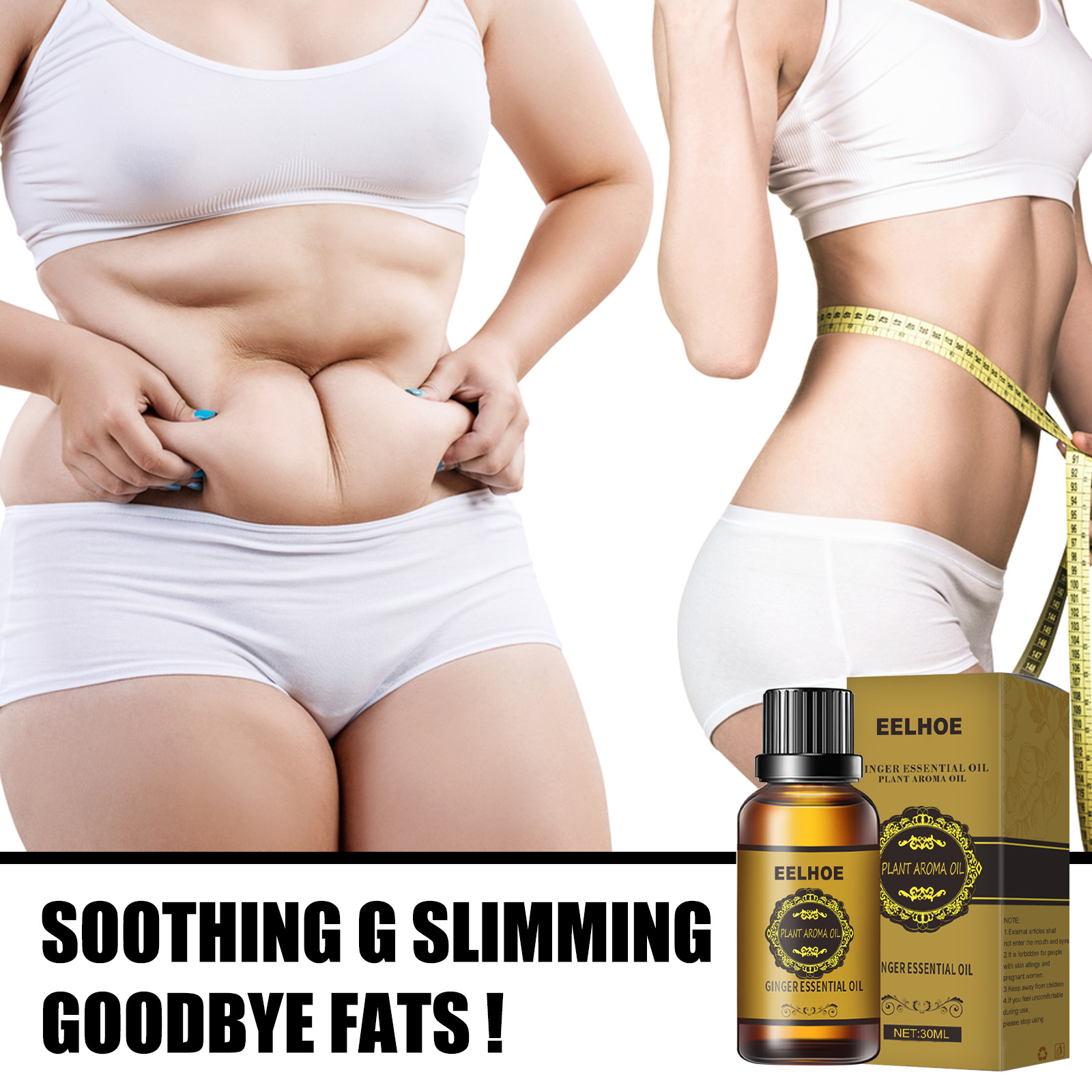 HOT Ginger Massage Oil Firming Slimming Shaping Fluid Abdominal Body Sculpting Skinny Belly Slimming Oil Skin Care