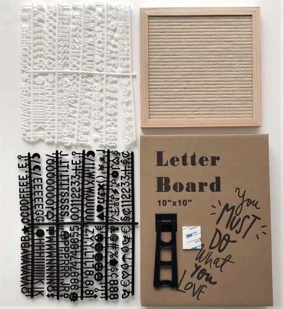 10 * 10 felt letter message board felt letterboard photo frame with plastic bracket containing letters