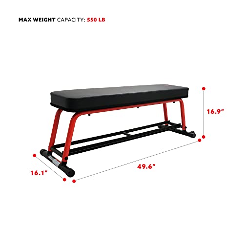 Sunny Health & Fitness Ultra Durable Power Zone Strength Rack Power Cage High Weight Capacity with Optional LAT Pull Down, Flat Bench